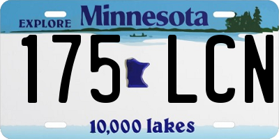 MN license plate 175LCN