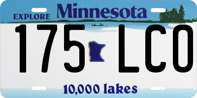 MN license plate 175LCO