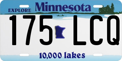 MN license plate 175LCQ