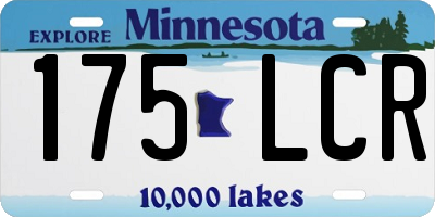 MN license plate 175LCR