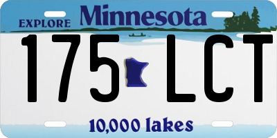MN license plate 175LCT