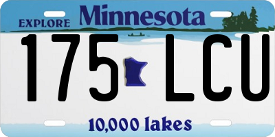 MN license plate 175LCU