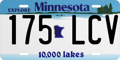 MN license plate 175LCV
