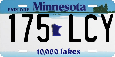 MN license plate 175LCY