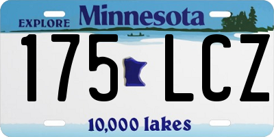 MN license plate 175LCZ