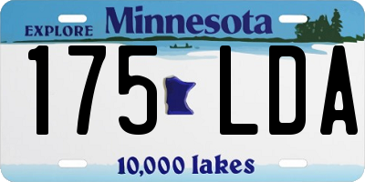 MN license plate 175LDA