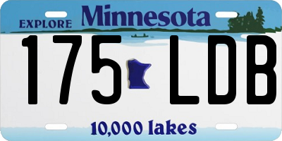 MN license plate 175LDB