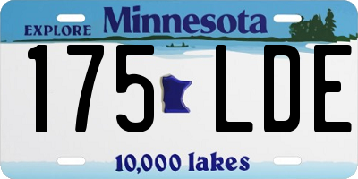 MN license plate 175LDE
