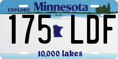 MN license plate 175LDF