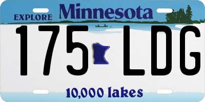 MN license plate 175LDG