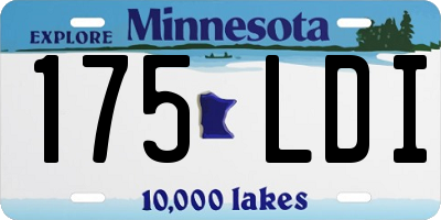 MN license plate 175LDI
