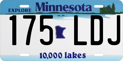 MN license plate 175LDJ