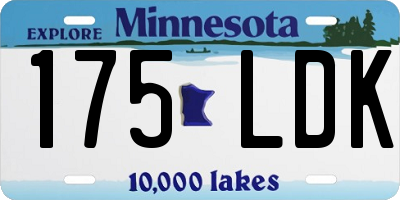 MN license plate 175LDK