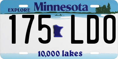 MN license plate 175LDO