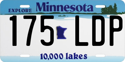 MN license plate 175LDP