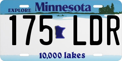 MN license plate 175LDR