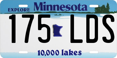 MN license plate 175LDS