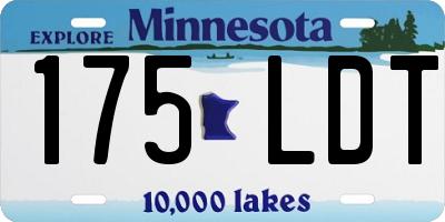 MN license plate 175LDT