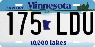 MN license plate 175LDU