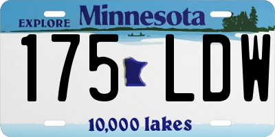 MN license plate 175LDW