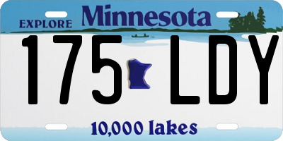 MN license plate 175LDY