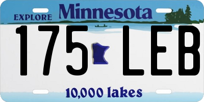MN license plate 175LEB