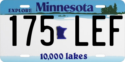 MN license plate 175LEF