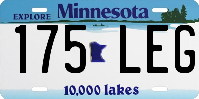 MN license plate 175LEG