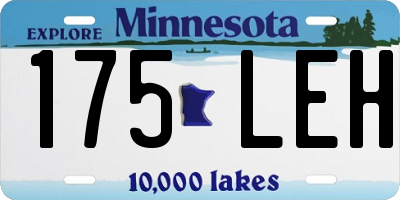 MN license plate 175LEH