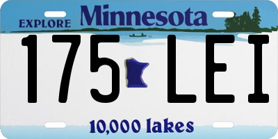 MN license plate 175LEI