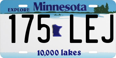 MN license plate 175LEJ