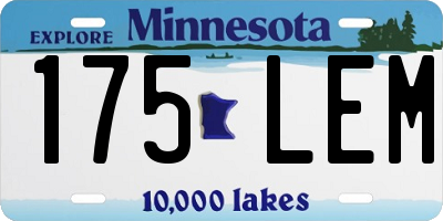MN license plate 175LEM