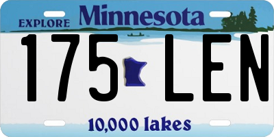 MN license plate 175LEN
