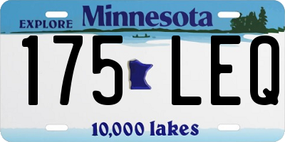 MN license plate 175LEQ
