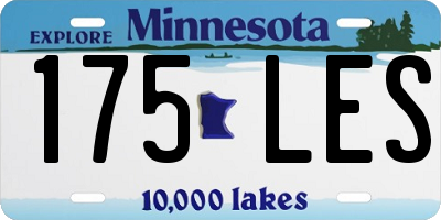 MN license plate 175LES