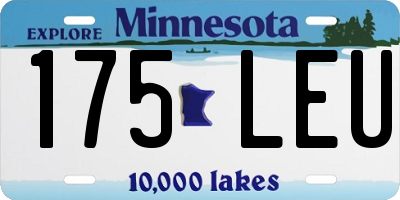 MN license plate 175LEU