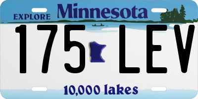 MN license plate 175LEV