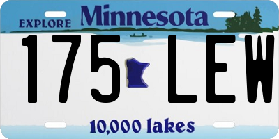 MN license plate 175LEW