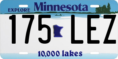 MN license plate 175LEZ