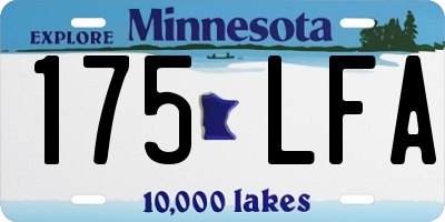 MN license plate 175LFA