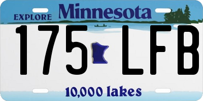 MN license plate 175LFB