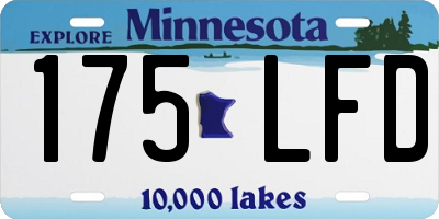 MN license plate 175LFD