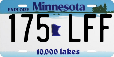 MN license plate 175LFF