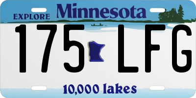 MN license plate 175LFG
