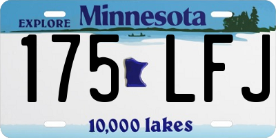 MN license plate 175LFJ