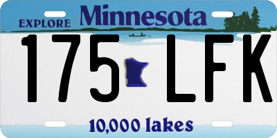 MN license plate 175LFK