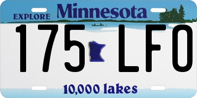 MN license plate 175LFO
