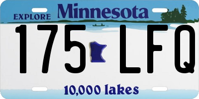 MN license plate 175LFQ