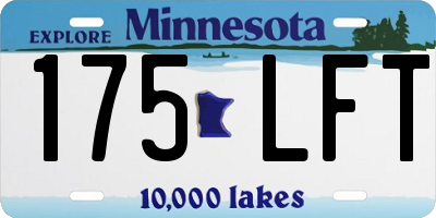 MN license plate 175LFT