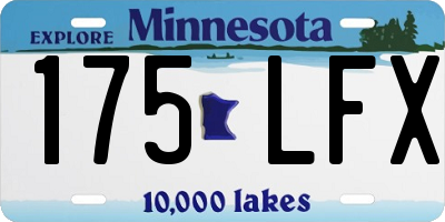 MN license plate 175LFX